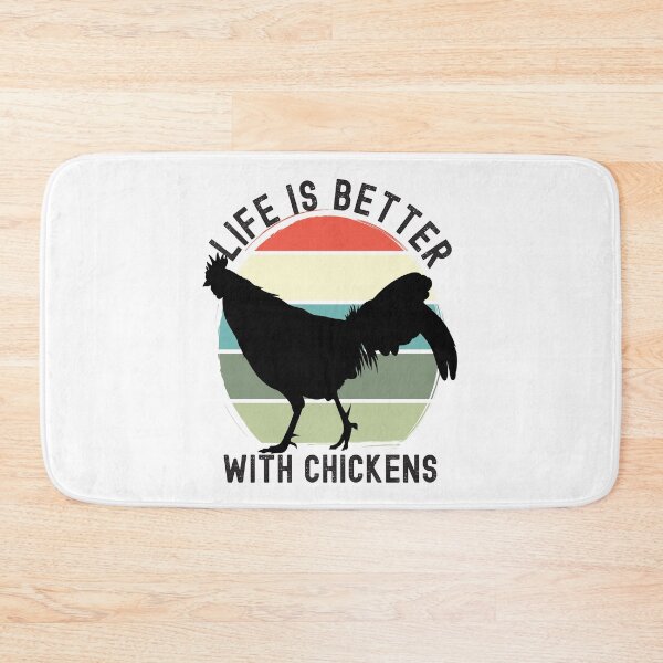 Item preview, Life Is Better With Chickens Retro Flat Color Sunset Design designed and sold by designsmostfowl.
