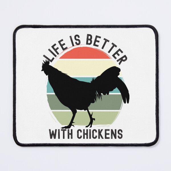 Item preview, Life Is Better With Chickens Retro Flat Color Sunset Design designed and sold by designsmostfowl.