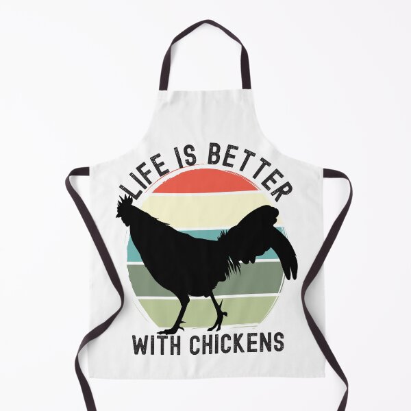 Item preview, Life Is Better With Chickens Retro Flat Color Sunset Design designed and sold by designsmostfowl.