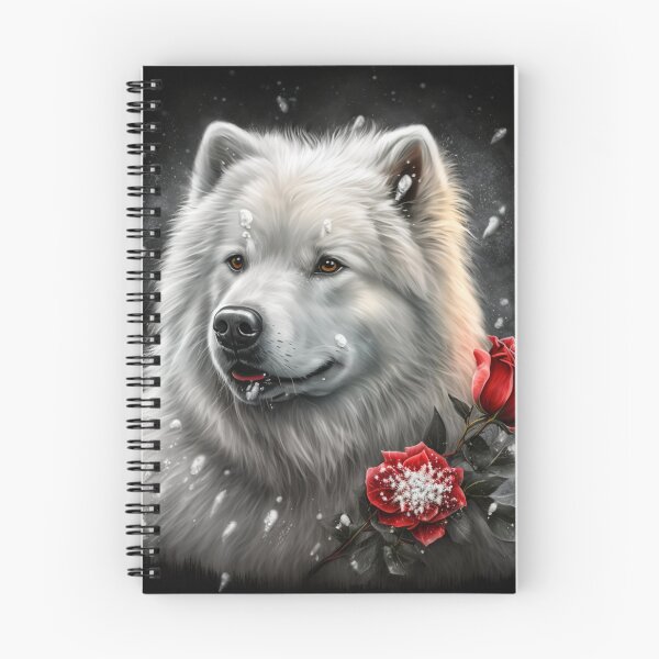 Item preview, Samoyed With Red Roses designed and sold by Nocturne  Paws.