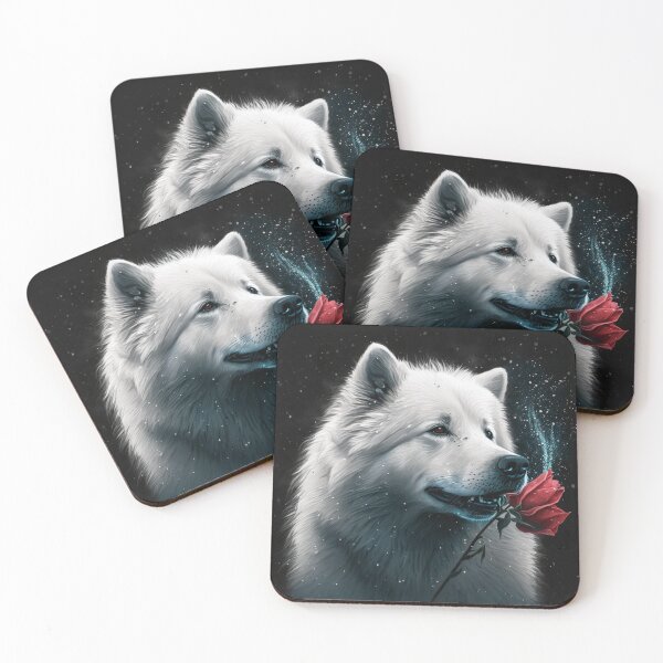 Item preview, Samoyed With A Red Rose designed and sold by Nocturne  Paws.