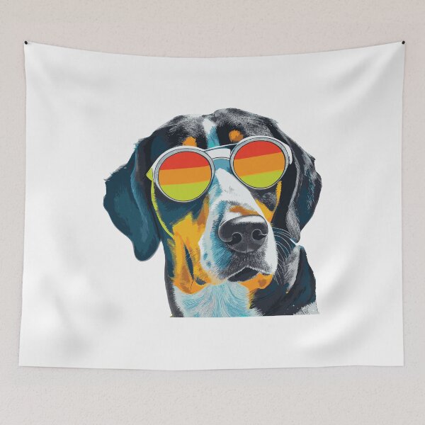 Item preview, Swiss mountain dog in sunglasses designed and sold by saskdigitalart.