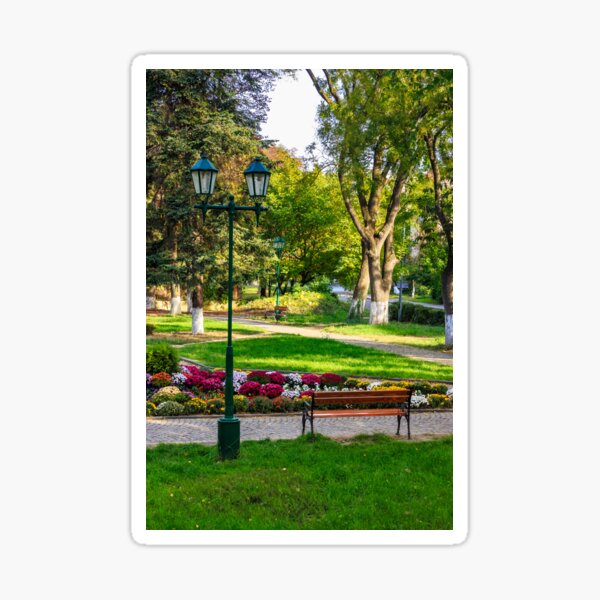 City lights in the park Sticker
