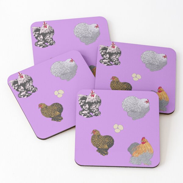 Item preview, Cochin Pekin Bantams Pattern Purple designed and sold by Ashley Gagnon.