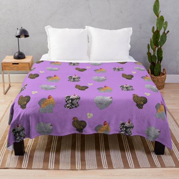 Item preview, Cochin Pekin Bantams Pattern Purple designed and sold by Ashley Gagnon.