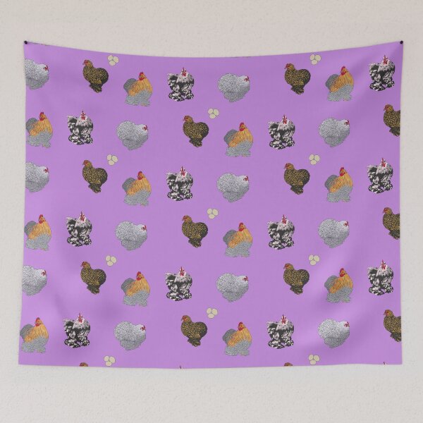 Item preview, Cochin Pekin Bantams Pattern Purple designed and sold by Ashley Gagnon.