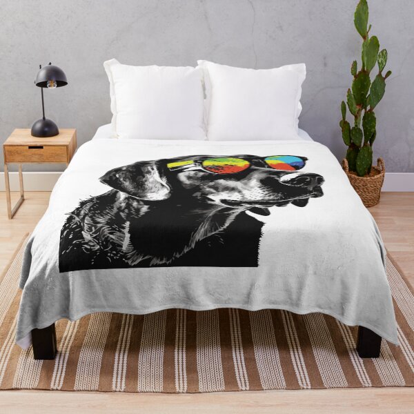 Item preview, Black Labrador Retriever wearing sunglasses designed and sold by saskdigitalart.