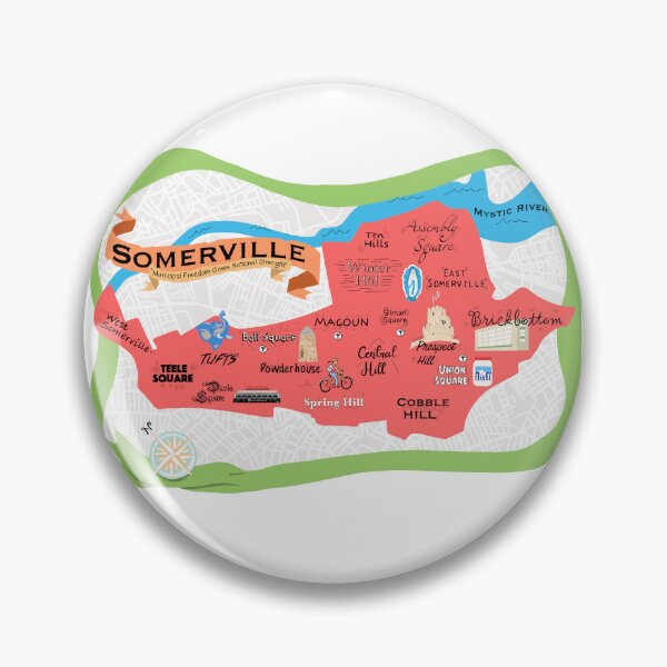 Item preview, somerville, mass map designed and sold by Mitra Farmand.