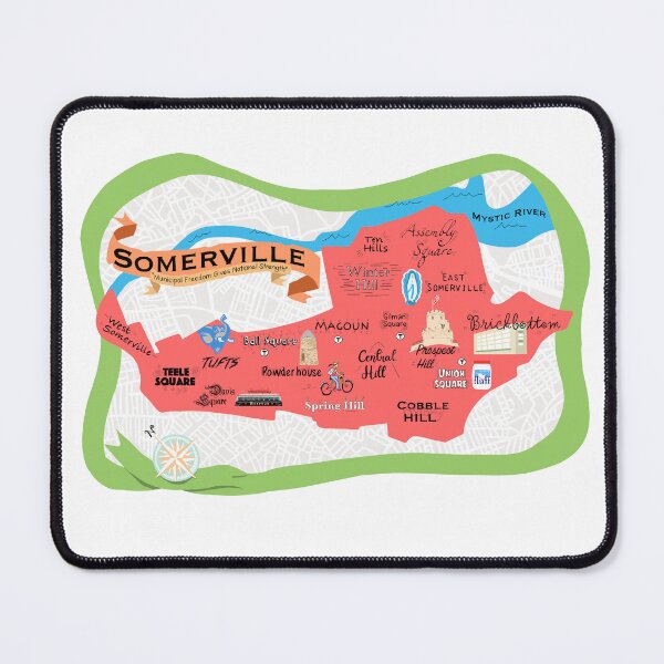 Item preview, somerville, mass map designed and sold by Mitra Farmand.