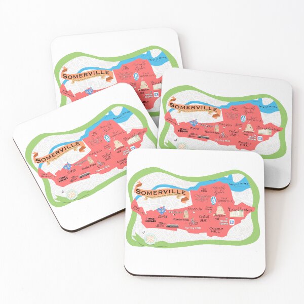 Item preview, somerville, mass map designed and sold by Mitra Farmand.