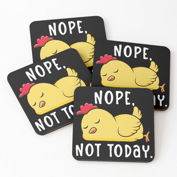Item preview, Nope, Not Today Sleeping Blue Chicken Dark Color Design designed and sold by designsmostfowl.