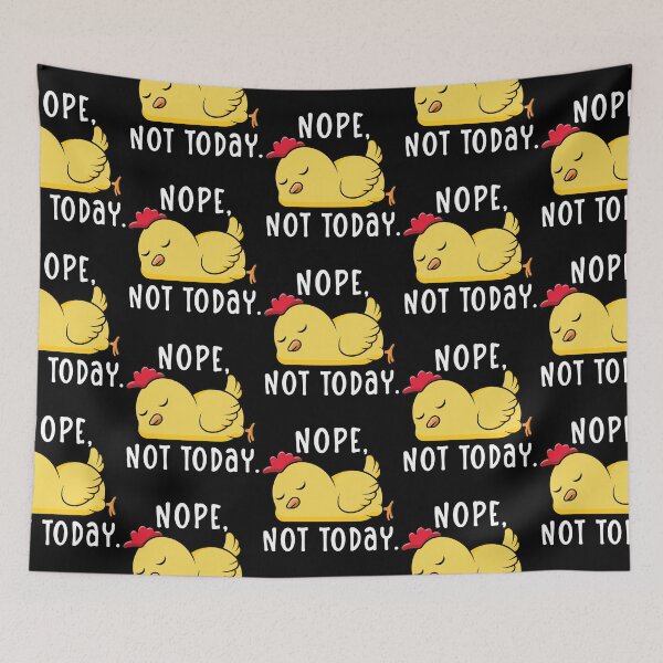 Item preview, Nope, Not Today Sleeping Blue Chicken Dark Color Design designed and sold by designsmostfowl.