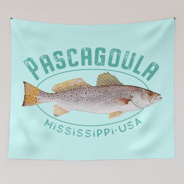 Item preview, Pascagoula Mississippi Sea Trout Design designed and sold by Futurebeachbum.