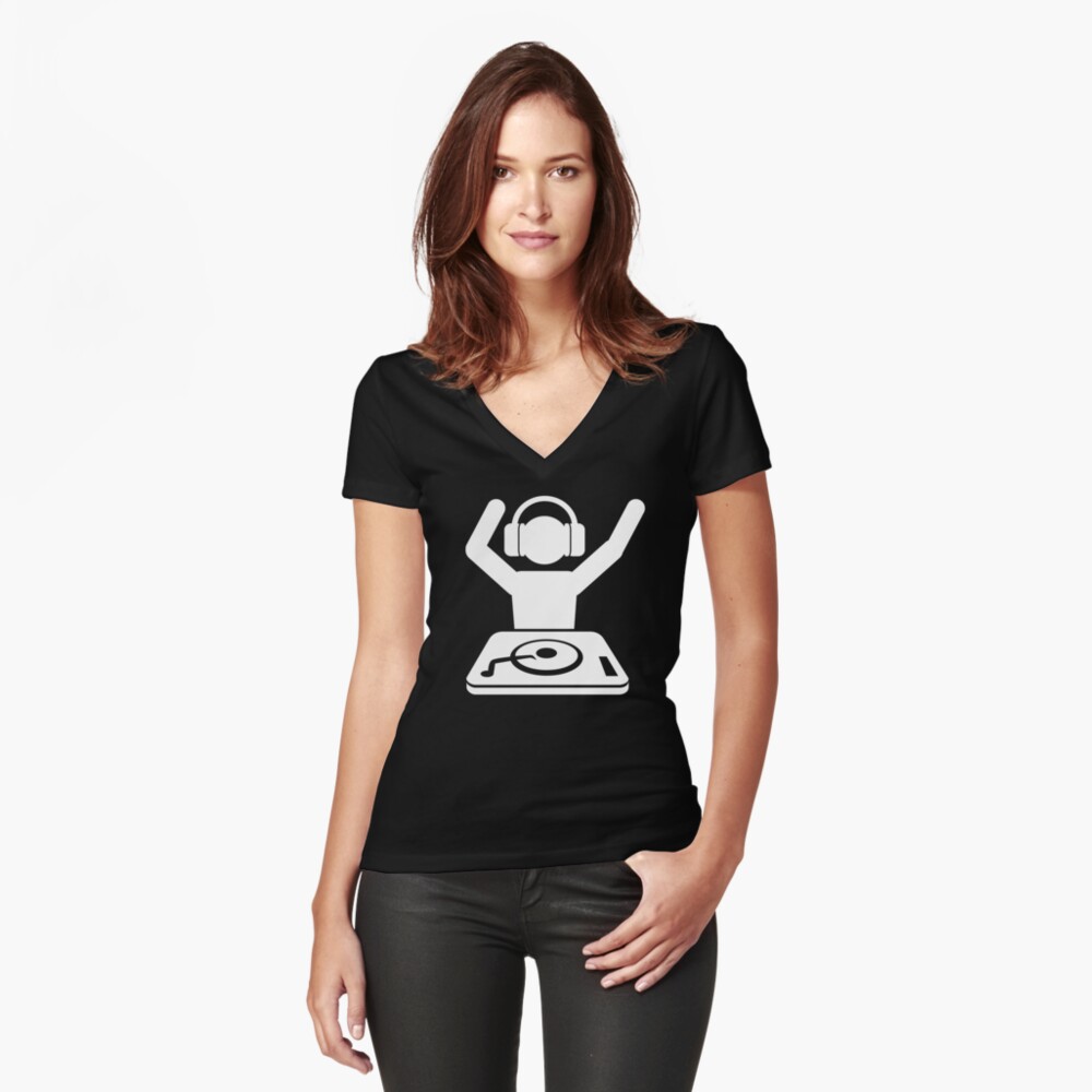 Item preview, Fitted V-Neck T-Shirt designed and sold by quarantine81.