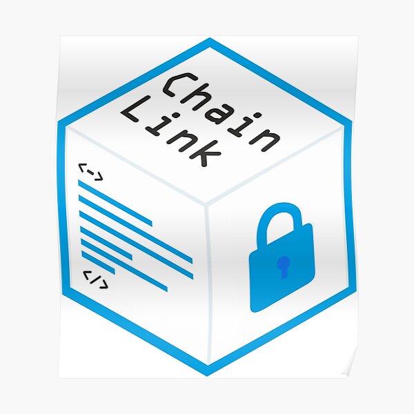 Chainlink Logo Crypto Oracle Poster