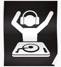 DJ Hände in der Luft Poster
