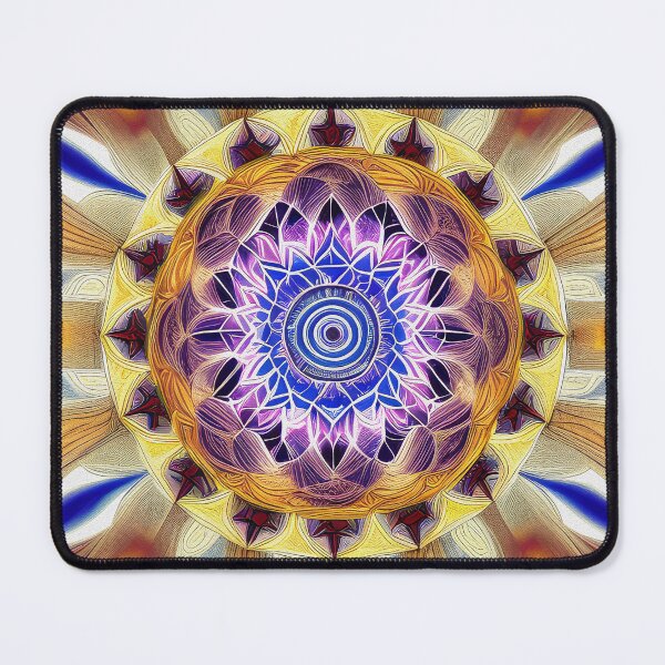 Item preview, "Sacred Vision Mandala #4" A Stunning Piece of Art Combining Sacred Geometry and Visionary Art designed and sold by Nirou-Art.