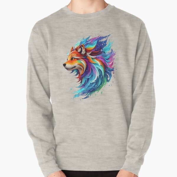 Rainbow clearance wolf hoodie