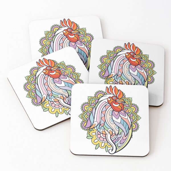 Item preview, Pastel Colored Mandala Chicken designed and sold by designsmostfowl.