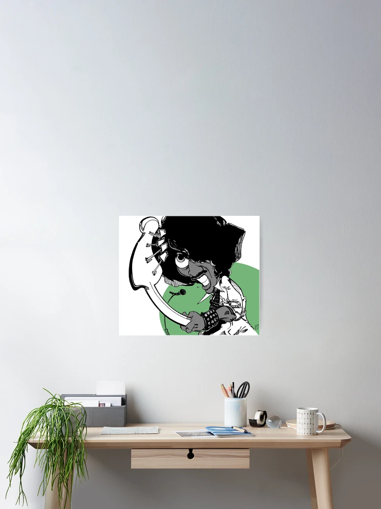 Aperçu 2 sur 3. Poster avec l'œuvre le Rocker créée et vendue par circodechicha.