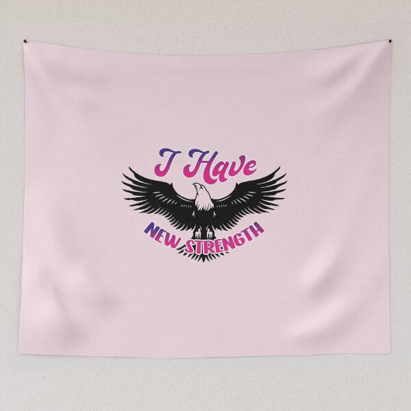 Item preview, I have new strength - A christian Design in solid color designed and sold by berea.cl.