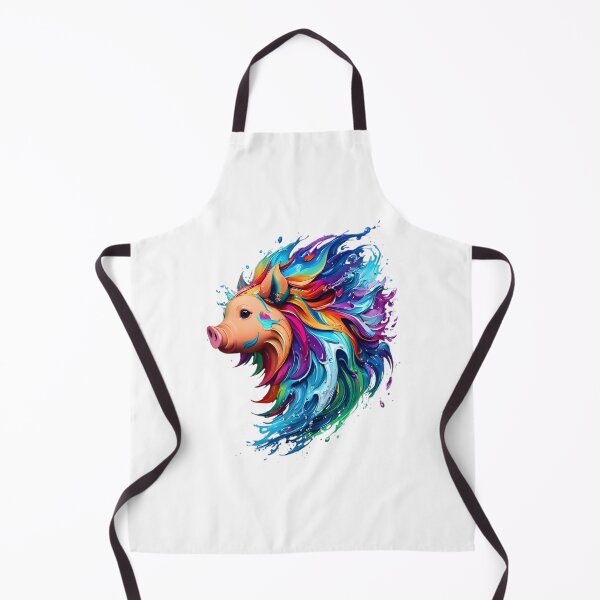 Item preview, Pig Digital Painting - Rainbow Splash of Ink designed and sold by Azayda Designs.