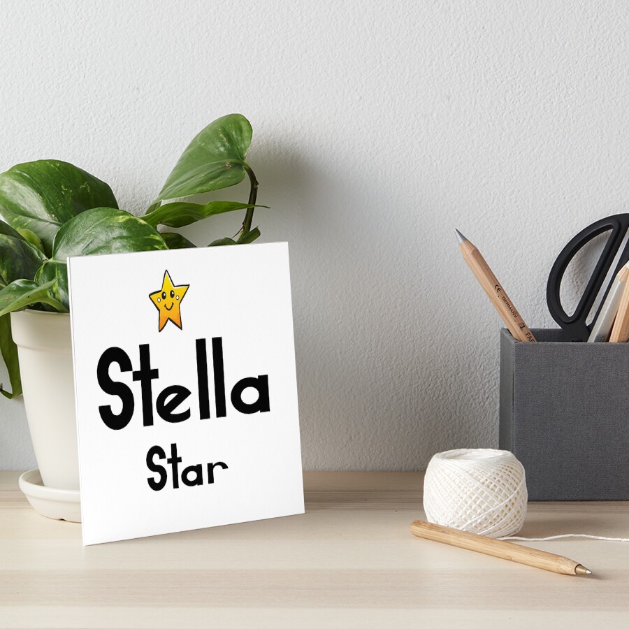 stella-cute-star-name-stella-meaning-star-art-board-print-for-sale-by