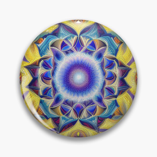 Item preview, "Sacred Vision Mandala #5" A Stunning Piece of Art Combining Sacred Geometry and Visionary Art designed and sold by Nirou-Art.
