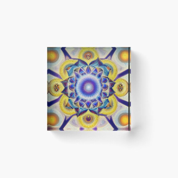 Item preview, "Sacred Vision Mandala #5" A Stunning Piece of Art Combining Sacred Geometry and Visionary Art designed and sold by Nirou-Art.