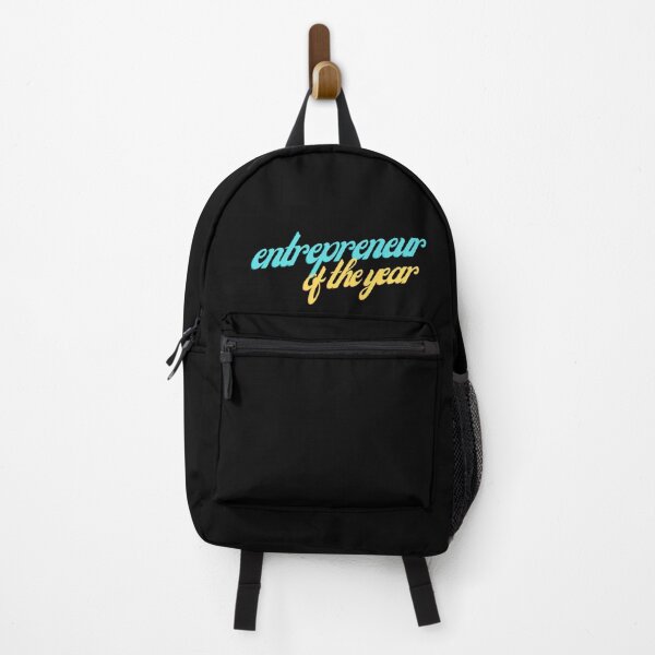 Item preview, Entrepreneur of the year Aqua yellow on Black Successful, Innovative, Daring, Ambitious, Resourceful, Strategic, Visionary, Determined, Resilient, Influential. designed and sold by EmprendeHoy.