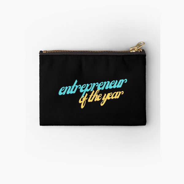 Item preview, Entrepreneur of the year Aqua yellow on Black Successful, Innovative, Daring, Ambitious, Resourceful, Strategic, Visionary, Determined, Resilient, Influential. designed and sold by EmprendeHoy.