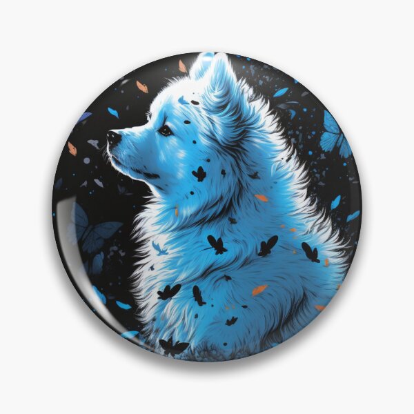 Item preview, Samoyed And Butterflies designed and sold by Nocturne  Paws.