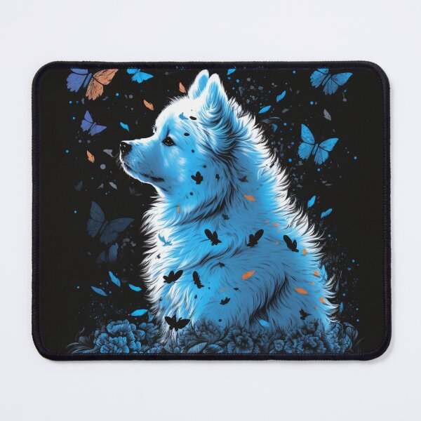 Item preview, Samoyed And Butterflies designed and sold by Nocturne Paws.
