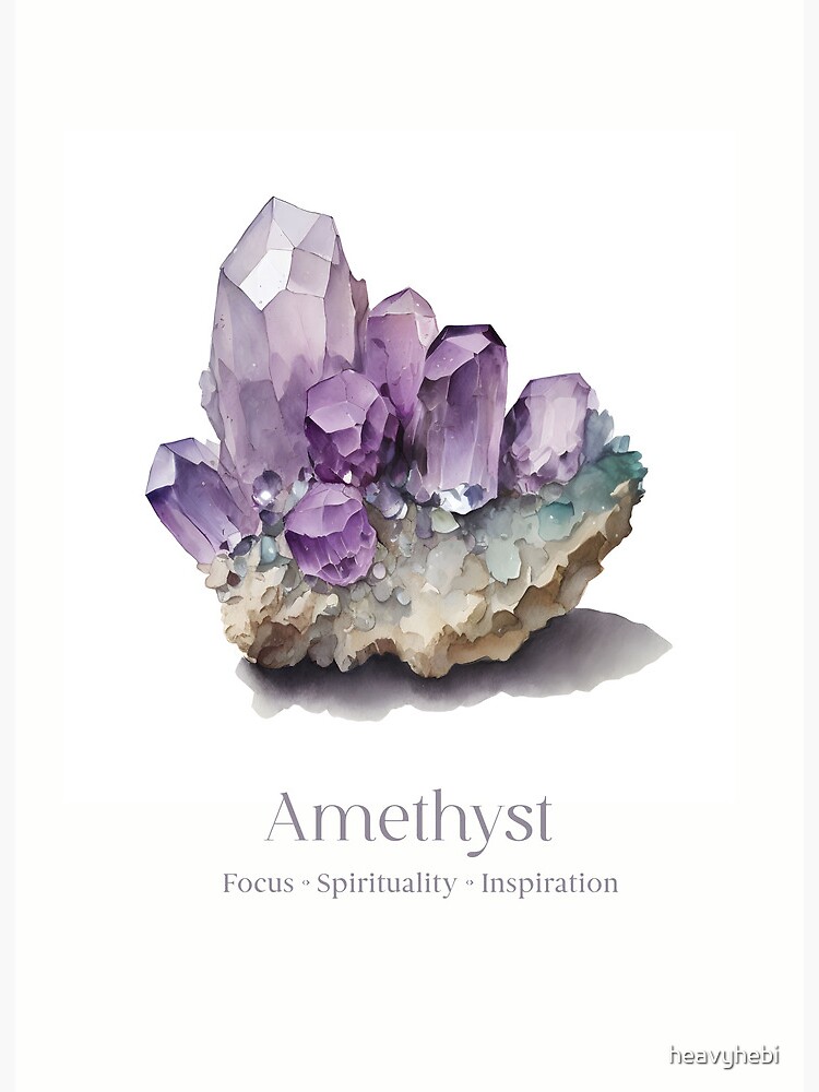 Energize - Natural Values Print - Amethyst - Crystal Art - Ginseng