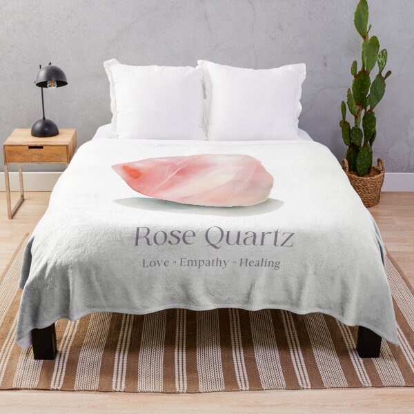 Item preview, Rose Quartz Crystal Watercolor Print - Rose Quartz Info Spiritual Properties - Love Stone designed and sold by heavyhebi.