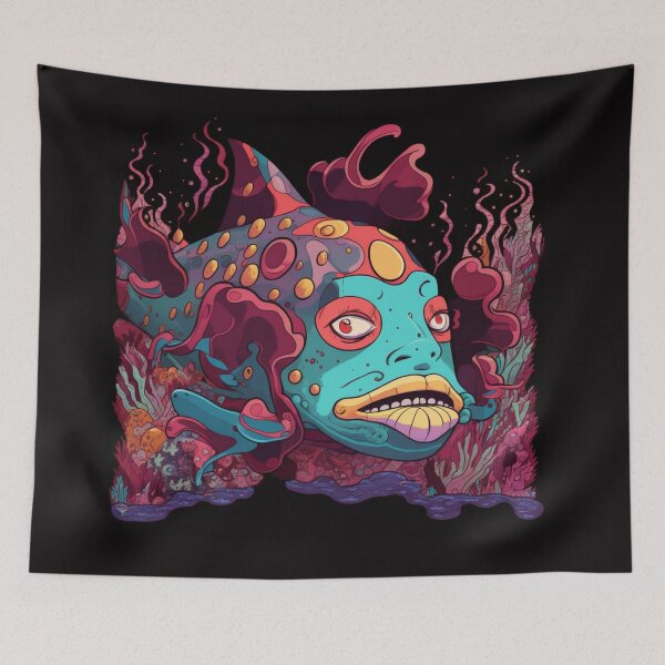 Item preview, Bruxish, the Colorful Psychic Fish in murky waters! designed and sold by Frocentric.