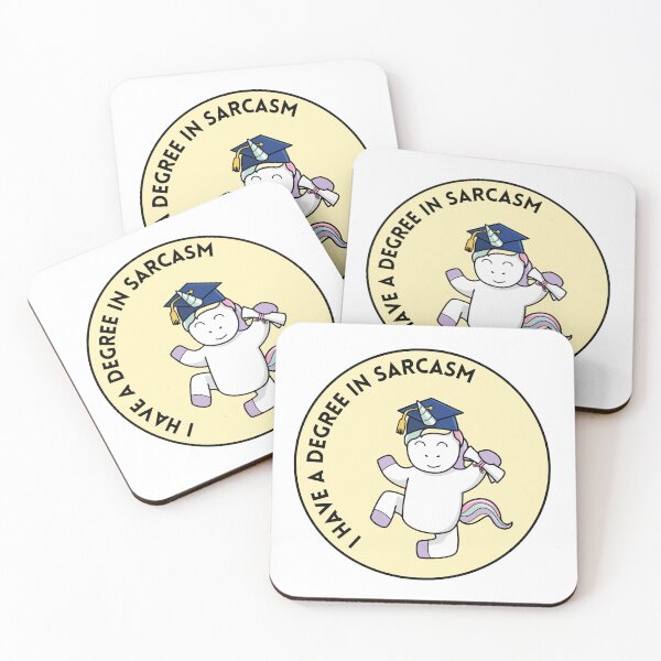 Item preview, I Have a Degree In Sarcasm Funny Unicorn designed and sold by GSquaredDesigns.