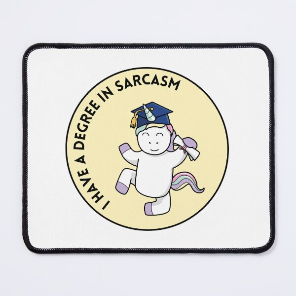 Item preview, I Have a Degree In Sarcasm Funny Unicorn designed and sold by GSquaredDesigns.