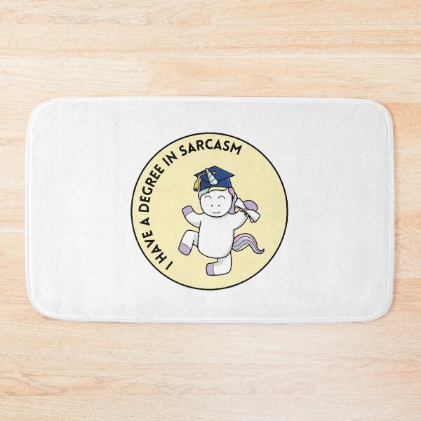 Item preview, I Have a Degree In Sarcasm Funny Unicorn designed and sold by GSquaredDesigns.