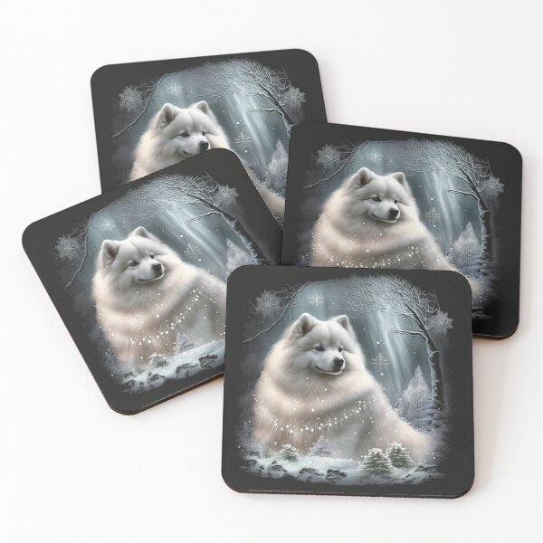 Item preview, Winter Charm Samoyed designed and sold by Nocturne  Paws.