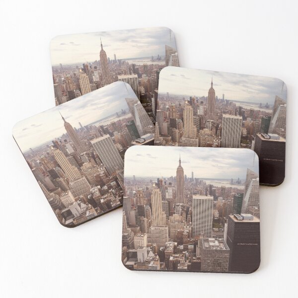 Item preview, Photograph of the New York City skyline USA in beige and brown tones designed and sold by Lisa Jureczko.