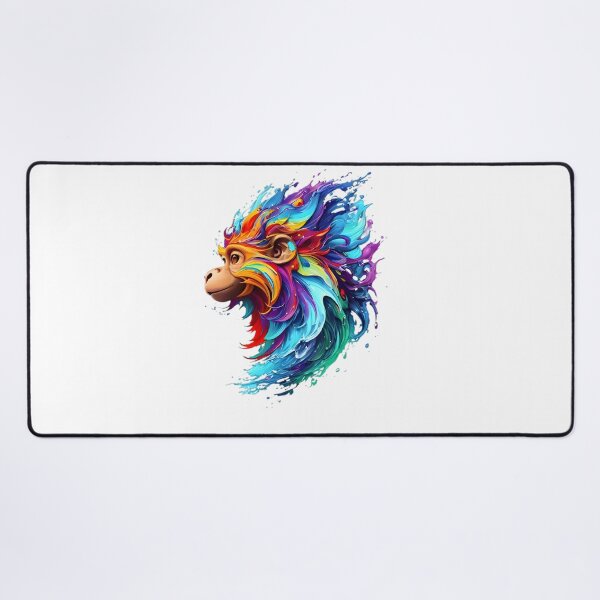 Item preview, Monkey Digital Painting - Rainbow Splash of Ink designed and sold by Azayda Designs.