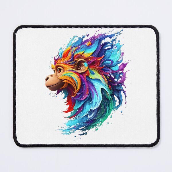 Item preview, Monkey Digital Painting - Rainbow Splash of Ink designed and sold by Azayda Designs.