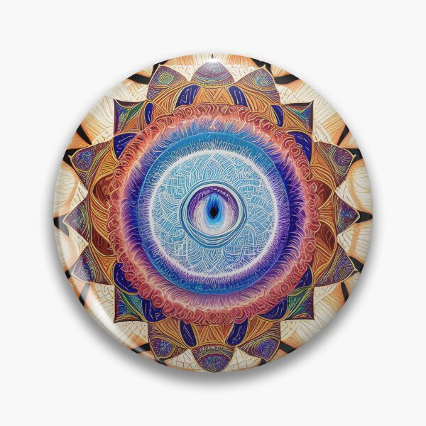 Item preview, "Sacred Vision Mandala #6" A Stunning Piece of Art Combining Sacred Geometry and Visionary Art designed and sold by Nirou-Art.