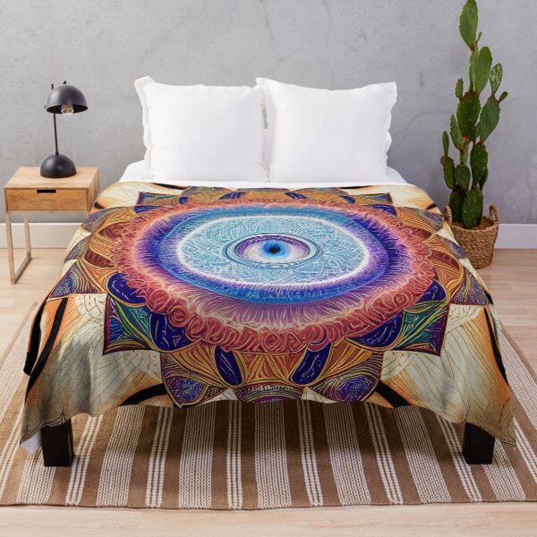 Item preview, "Sacred Vision Mandala #6" A Stunning Piece of Art Combining Sacred Geometry and Visionary Art designed and sold by Nirou-Art.
