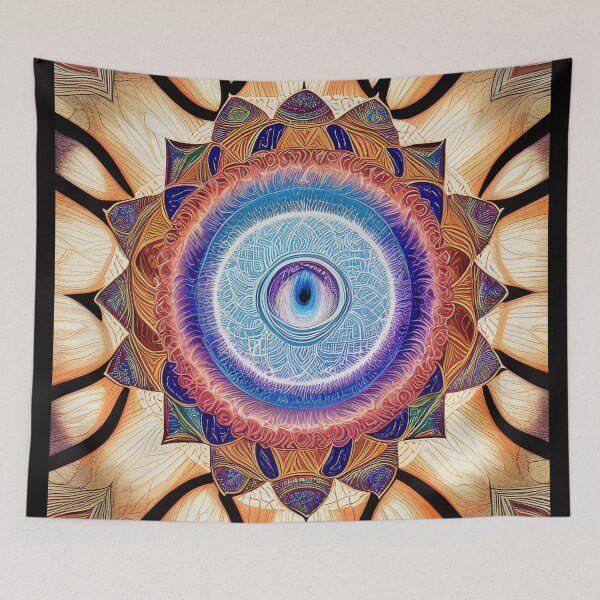 Item preview, "Sacred Vision Mandala #6" A Stunning Piece of Art Combining Sacred Geometry and Visionary Art designed and sold by Nirou-Art.