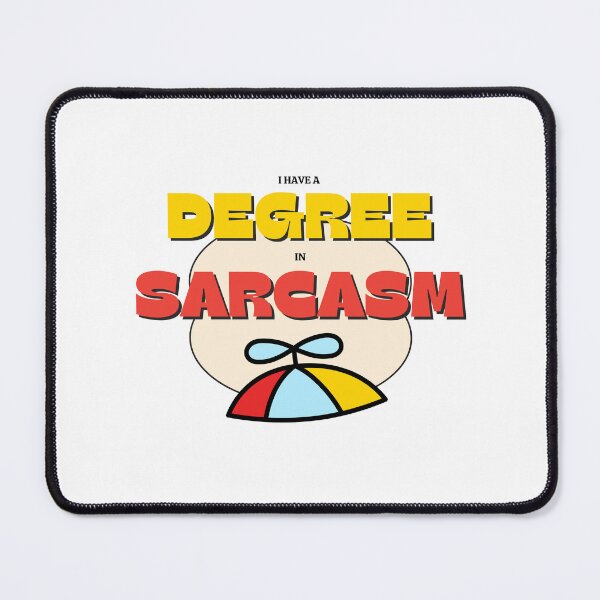 Item preview, I Have a Degree In Sarcasm Funny Cap designed and sold by GSquaredDesigns.