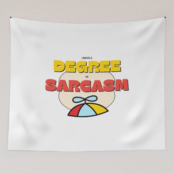Item preview, I Have a Degree In Sarcasm Funny Cap designed and sold by GSquaredDesigns.