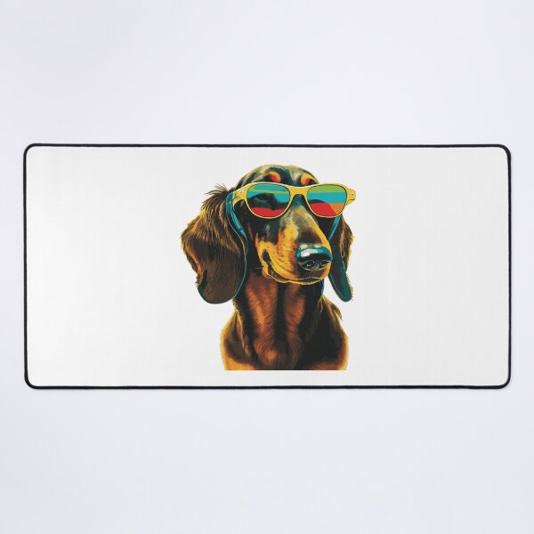 Item preview, Dachshund wearing sunglasses designed and sold by saskdigitalart.