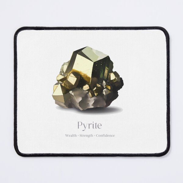 Item preview, Pyrite Crystal Watercolor Print - Pyrite Info Spiritual Properties - Wealth Feng Shui designed and sold by heavyhebi.